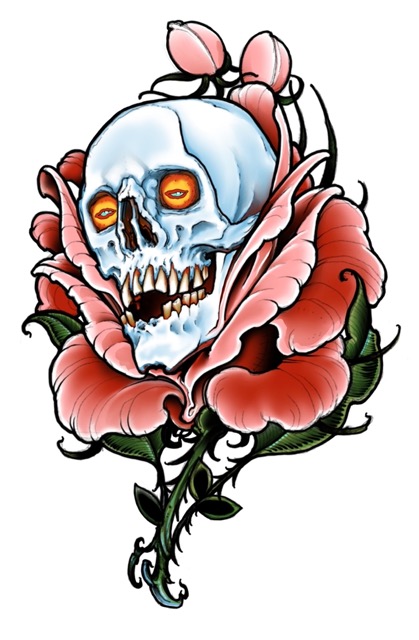 Skull Rose Idea
