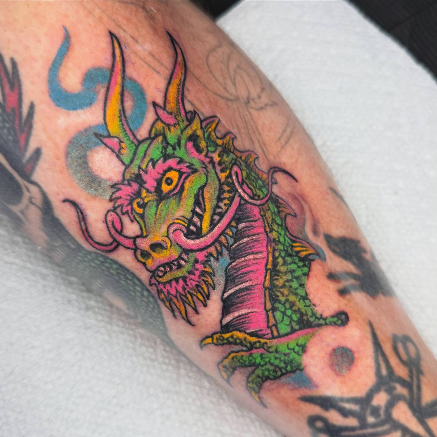 Work by Brandon Henderson on calf