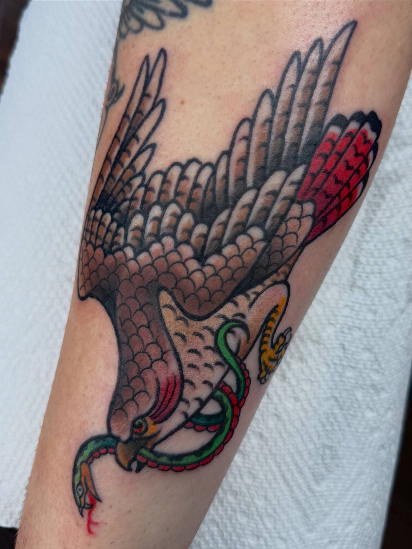 Work by Brandon Henderson on forearm