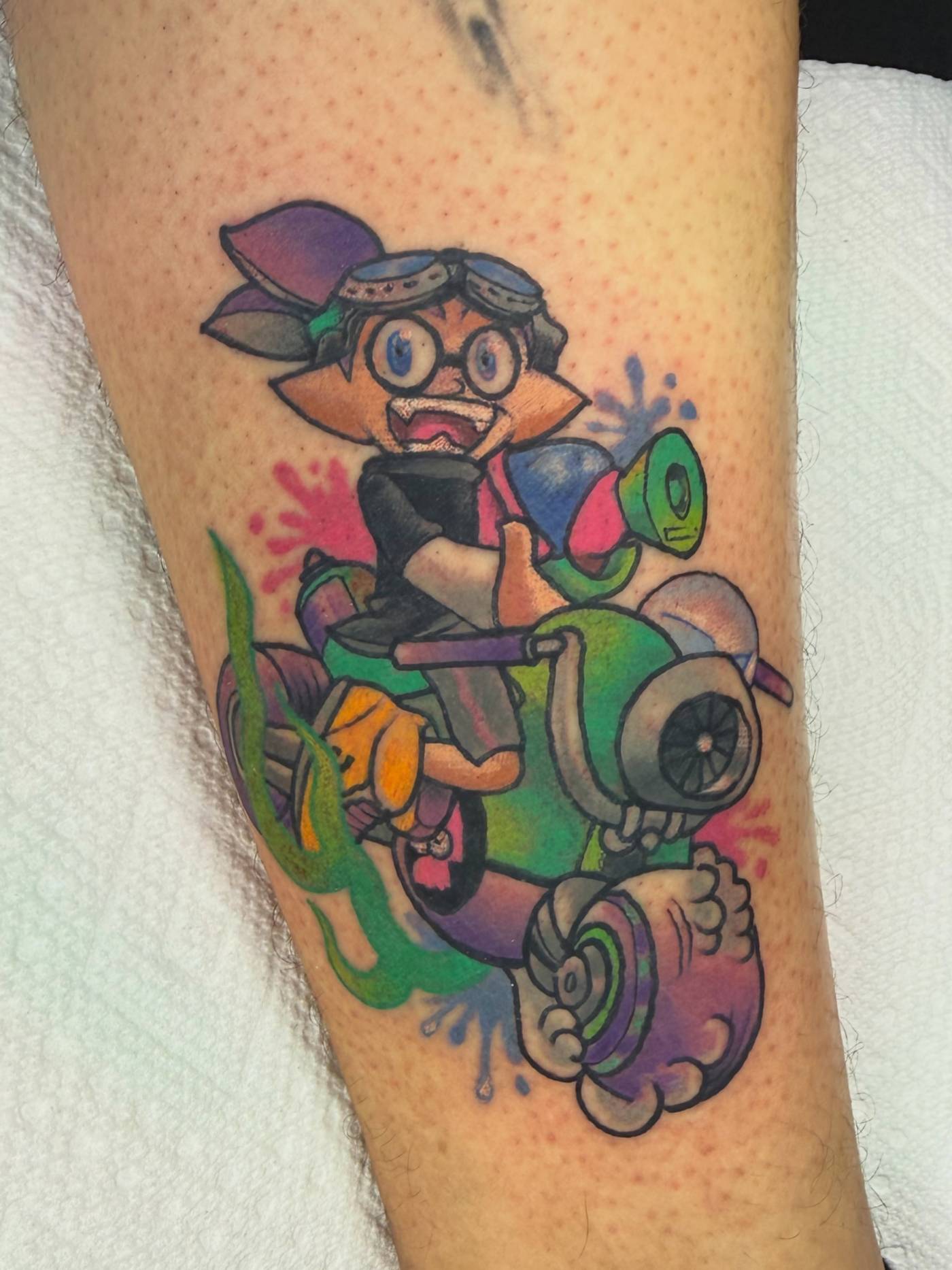 Work by Brandon Henderson on calf