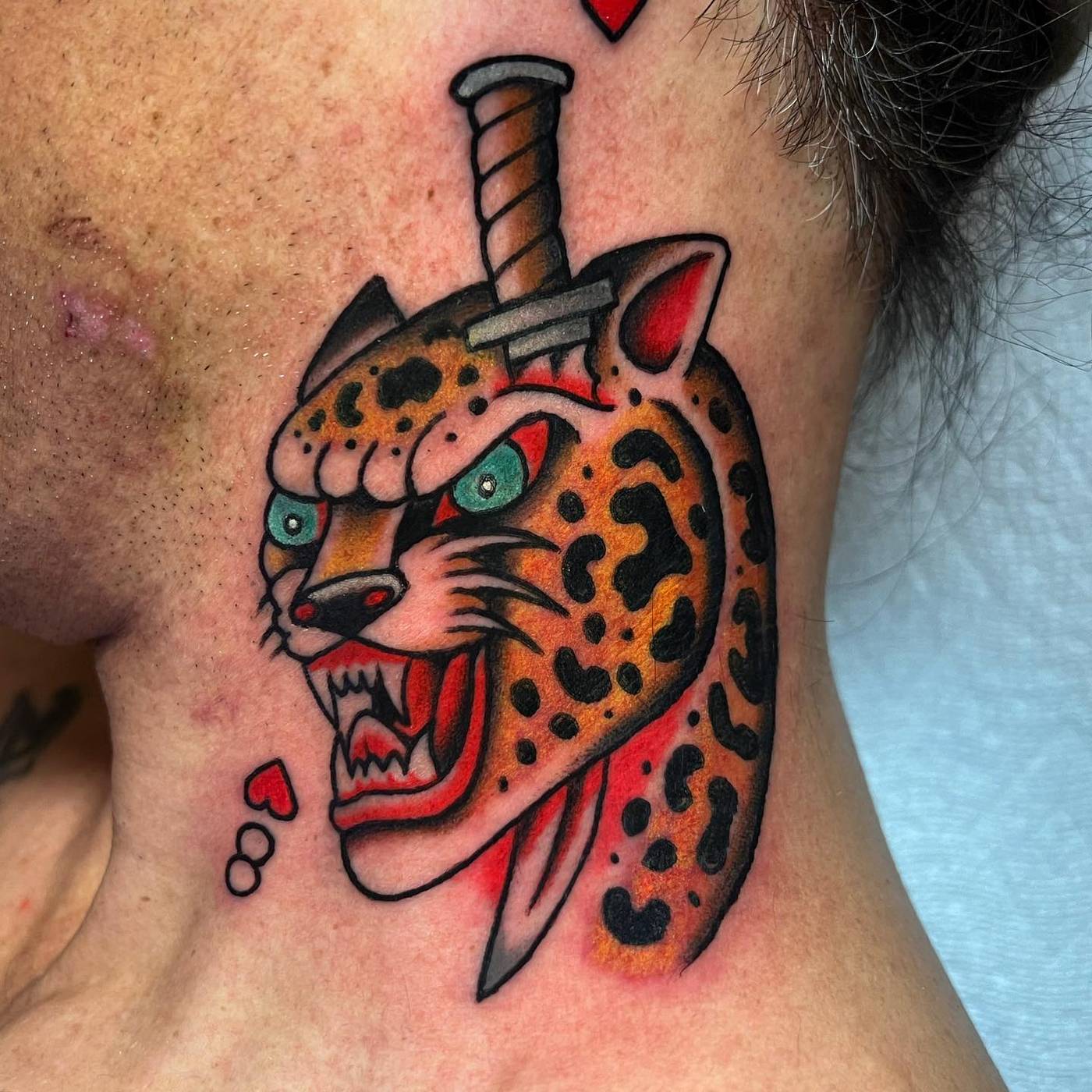 Work by Brice Hamm on neck