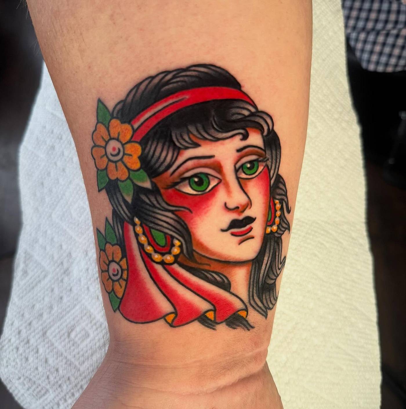 Work by Brice Hamm on forearm