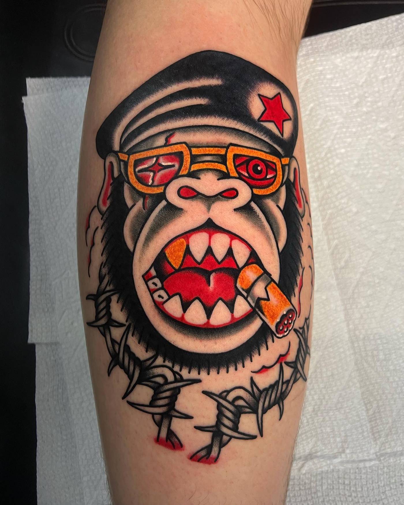 Work by Brice Hamm on calf