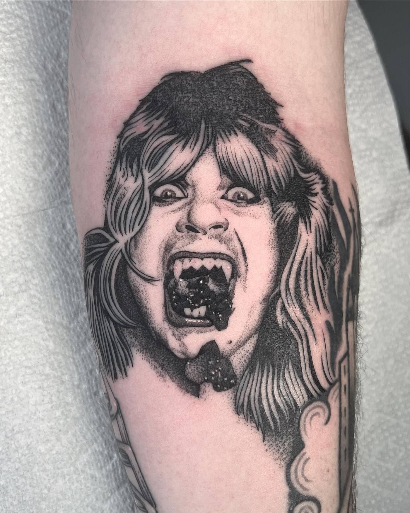 Work by Brice Hamm on calf