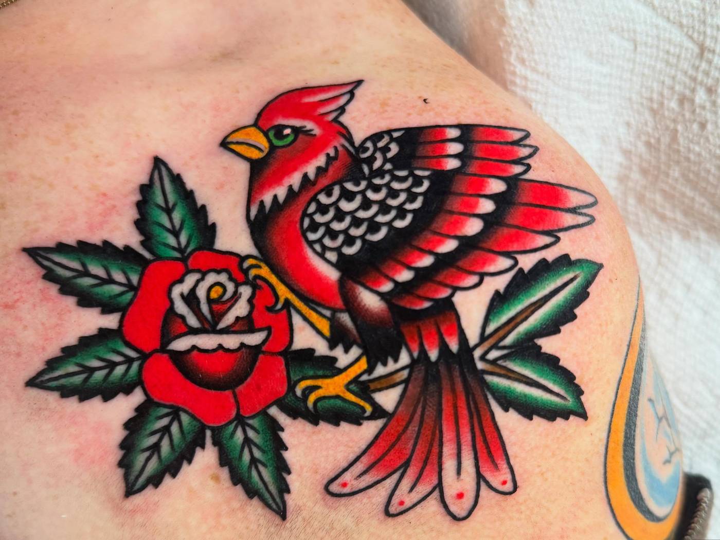 Work by Brice Hamm on shoulder
