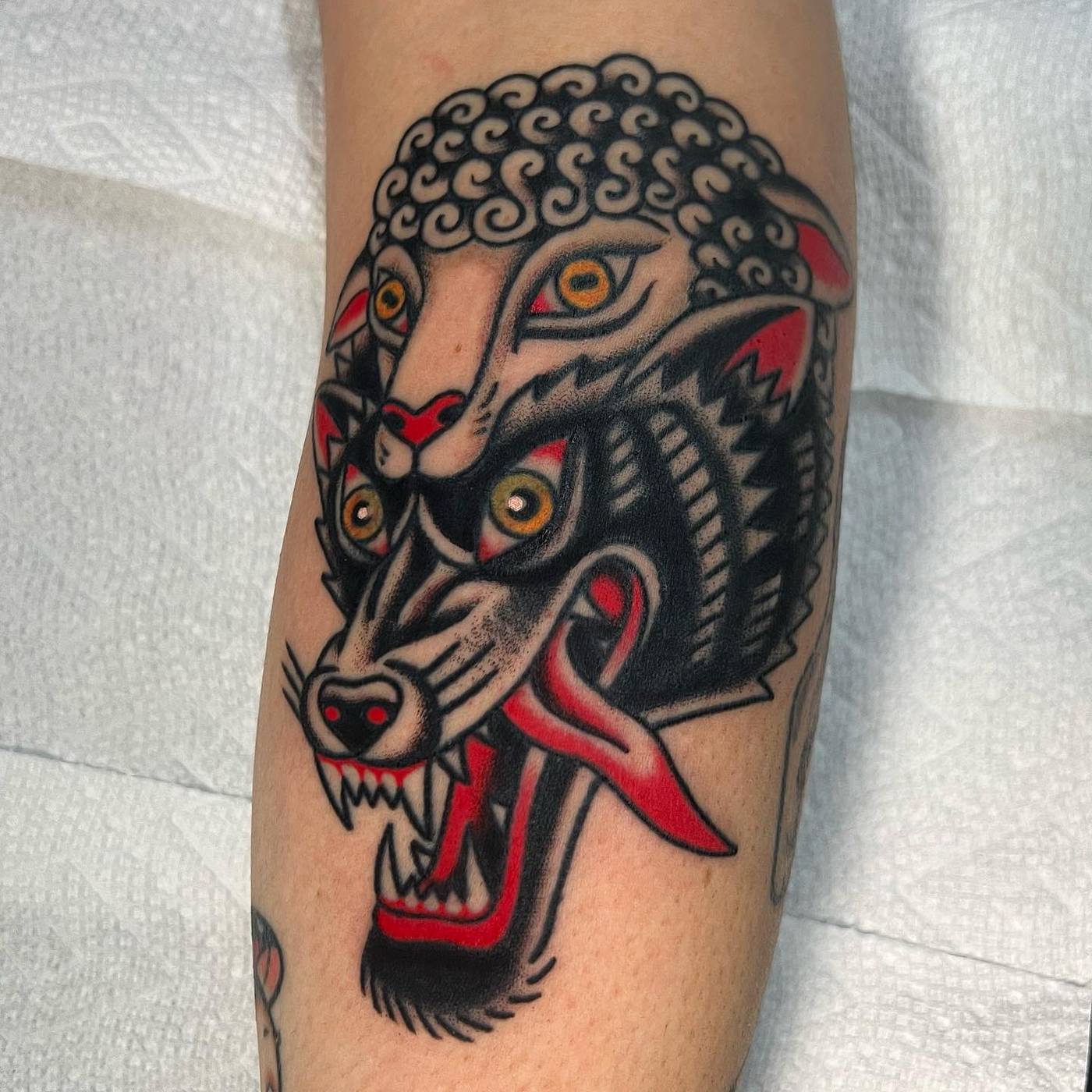 Work by Brice Hamm on calf