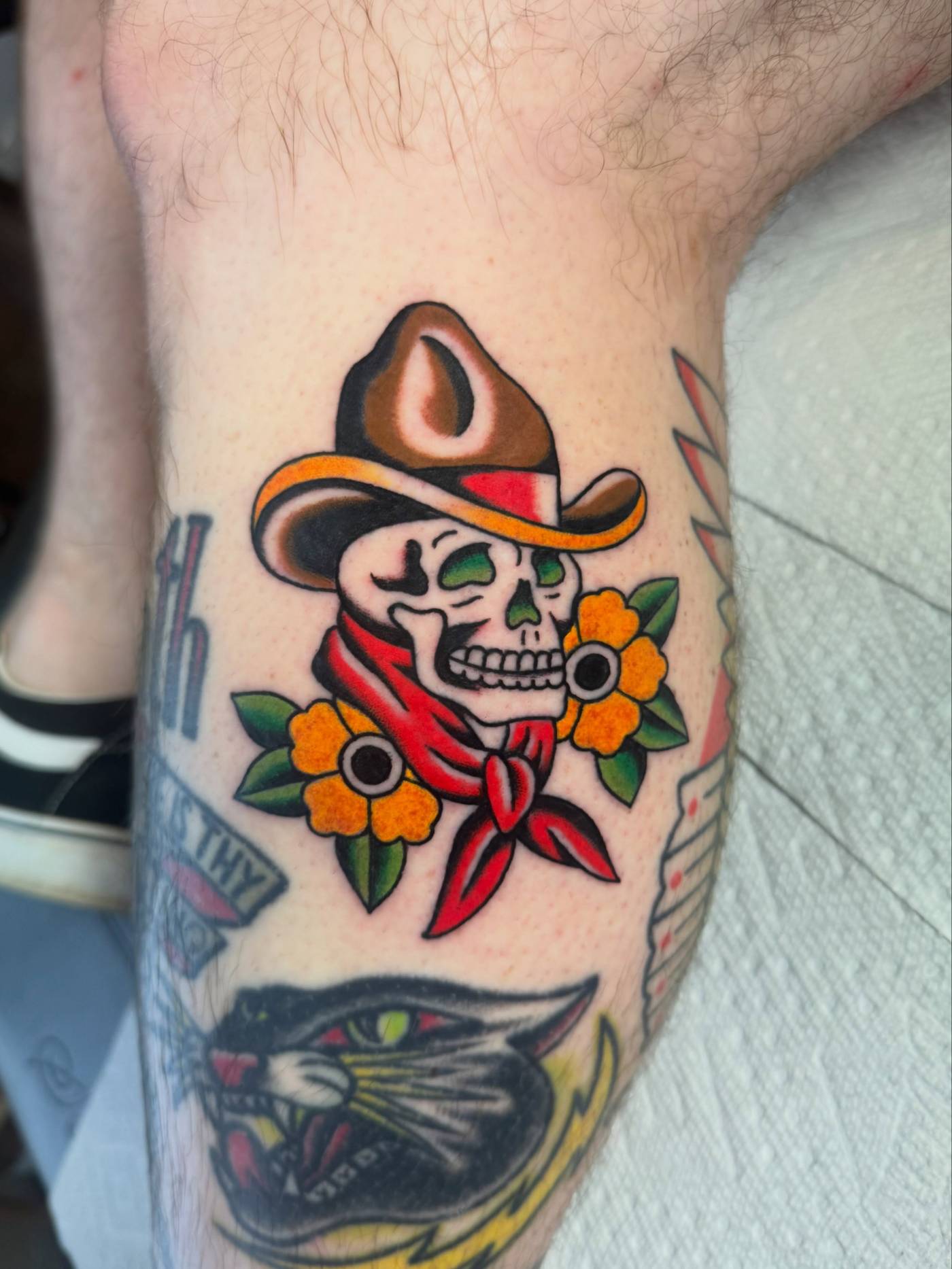 Work by Brice Hamm on calf