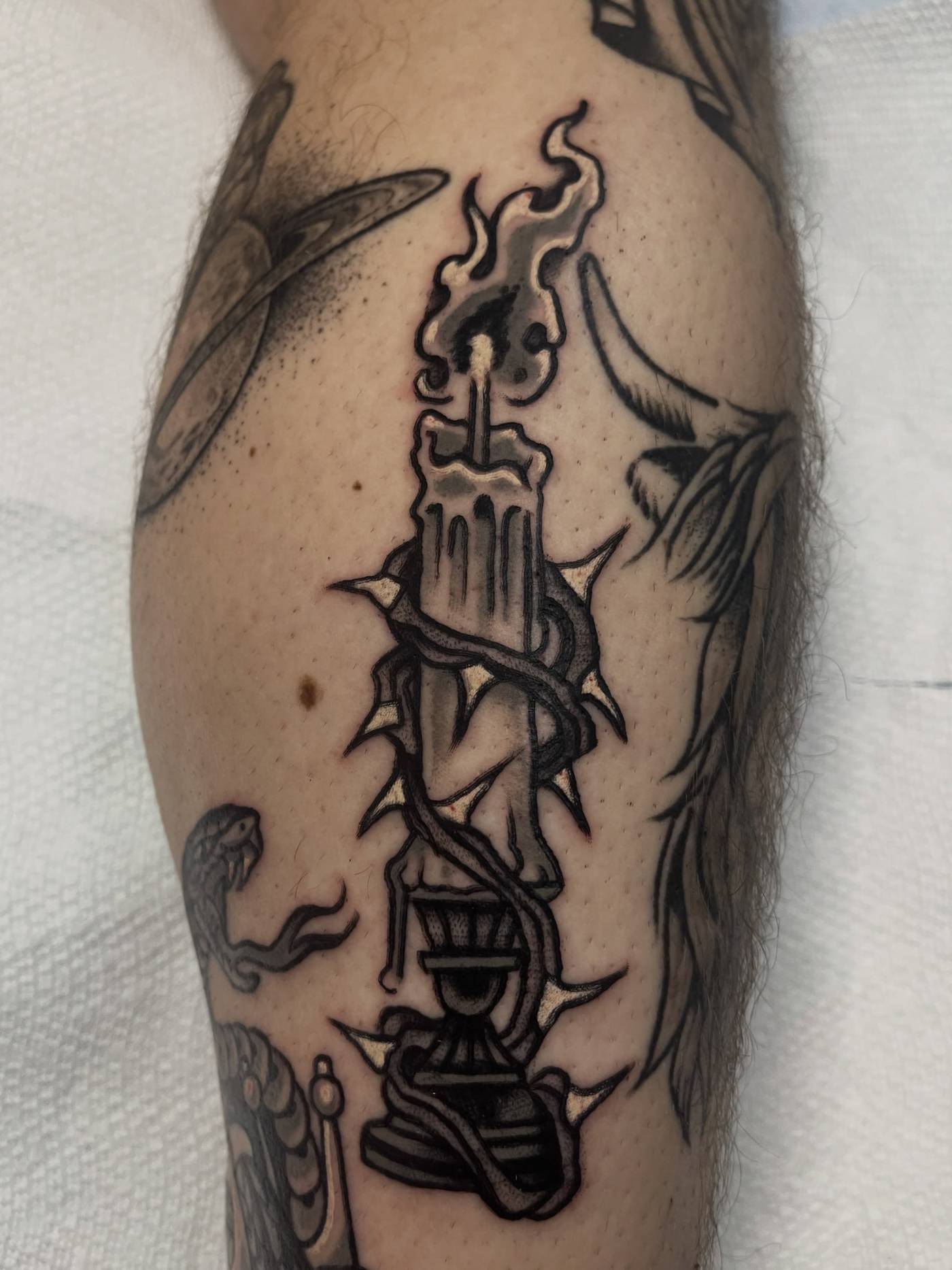 Work by Kyle Mcmeans on calf