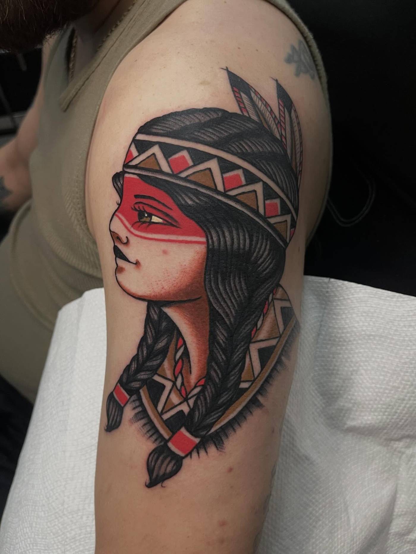Work by Kyle Mcmeans on upper arm