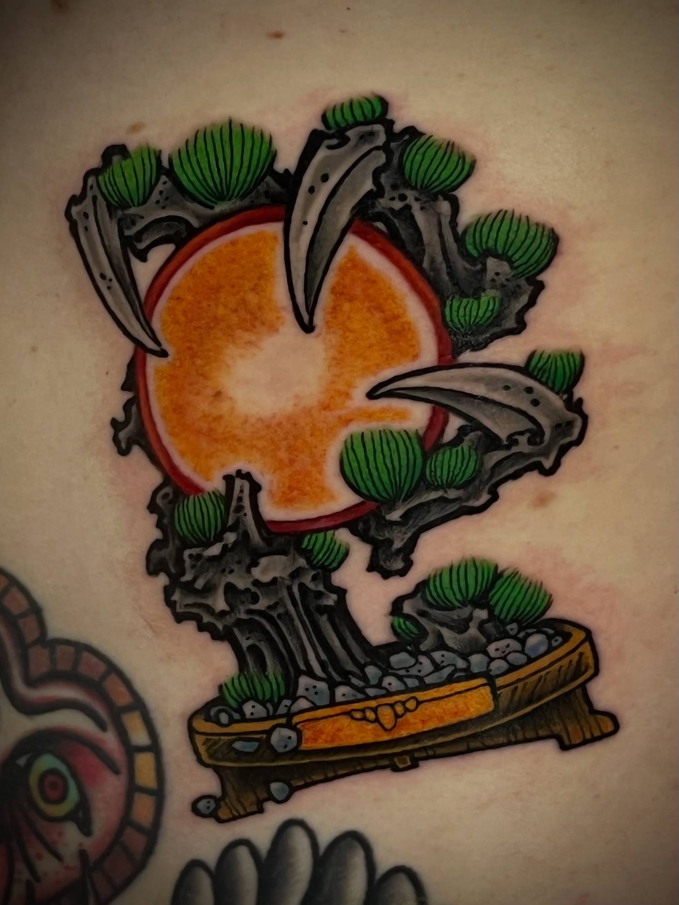 Work by Jonny Lashley on chest