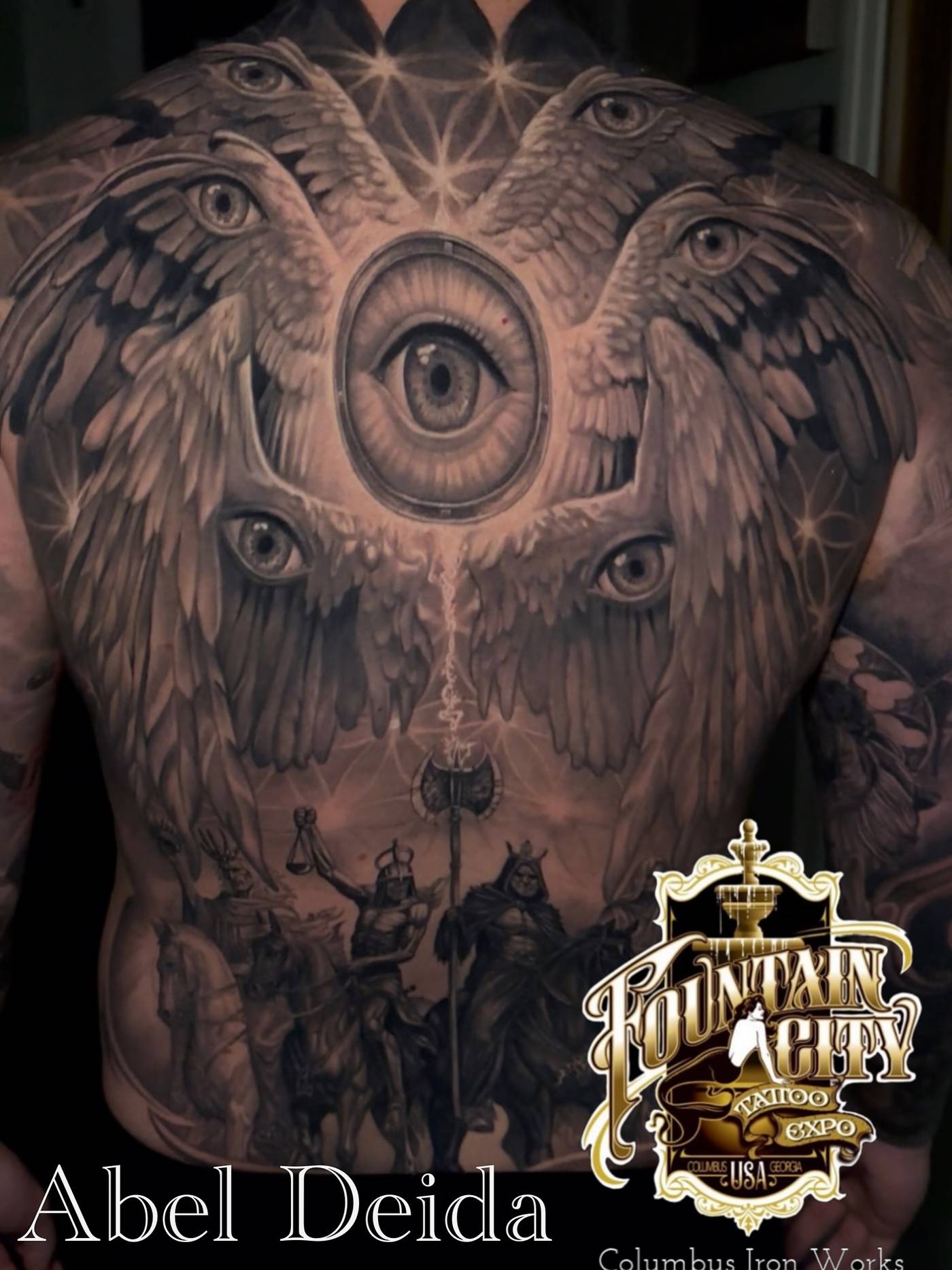 Work by Abel Deida on back