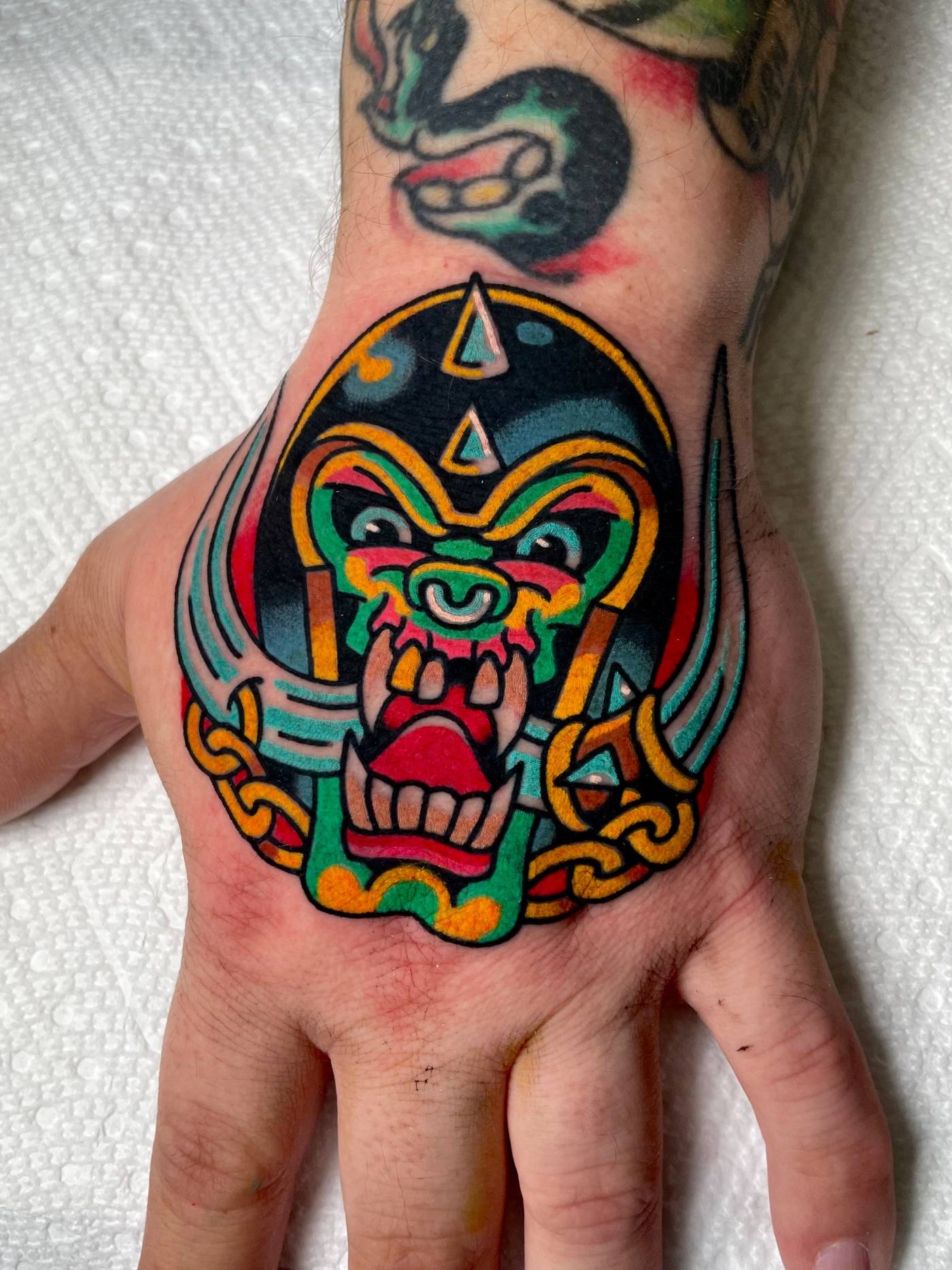 Work by Ryan McDonald on hand