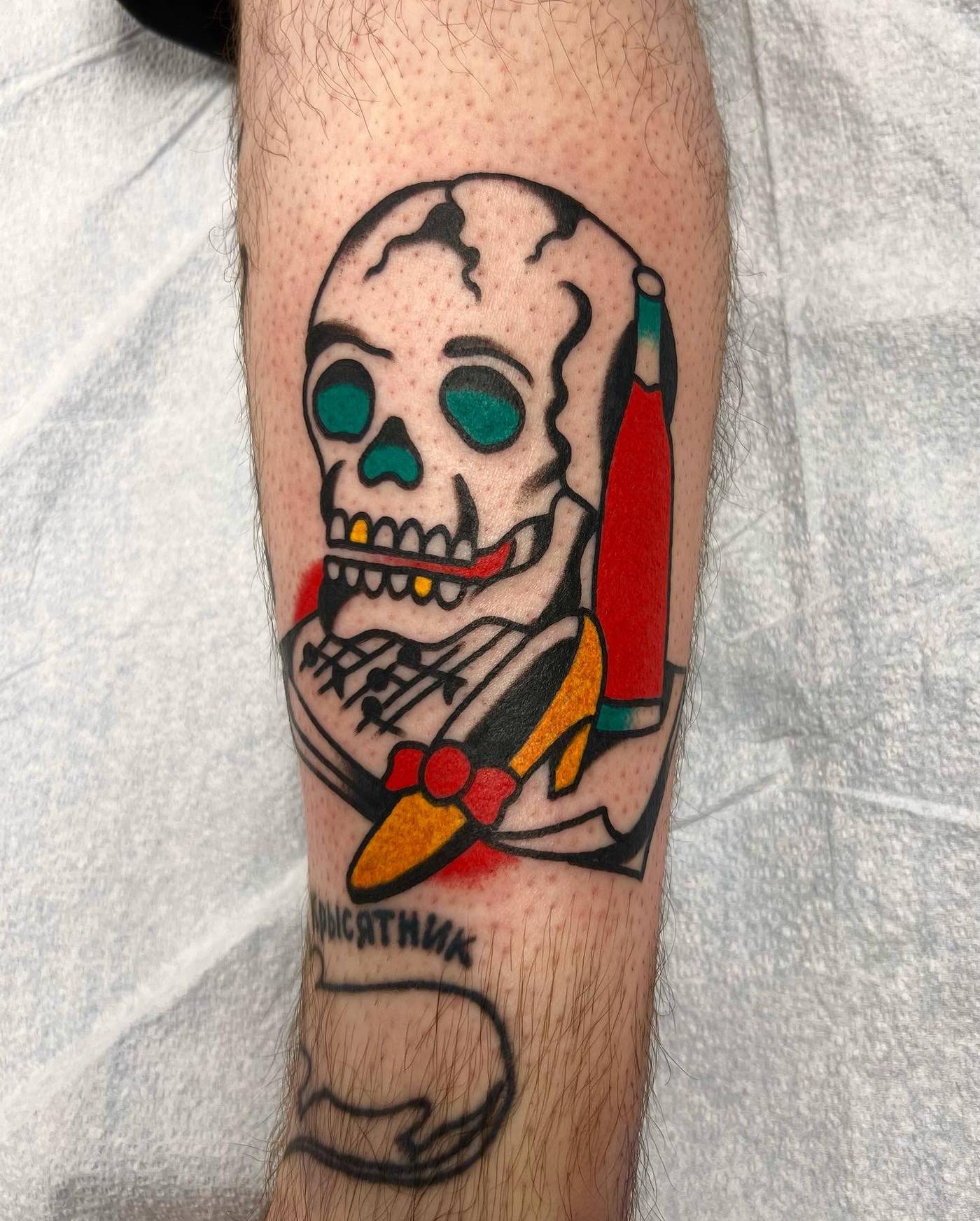 Work by Nick Mella on calf