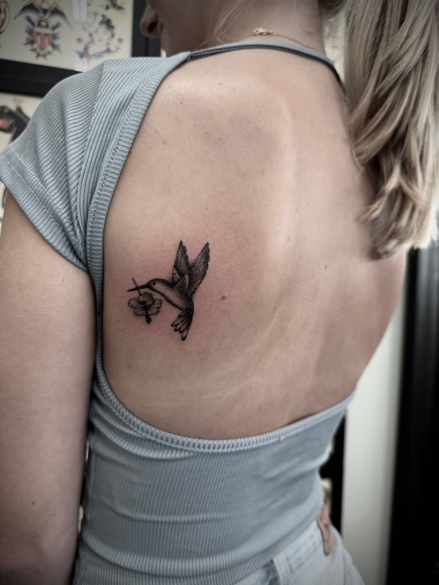 Work by Nick Mella on upper back / shoulder blade