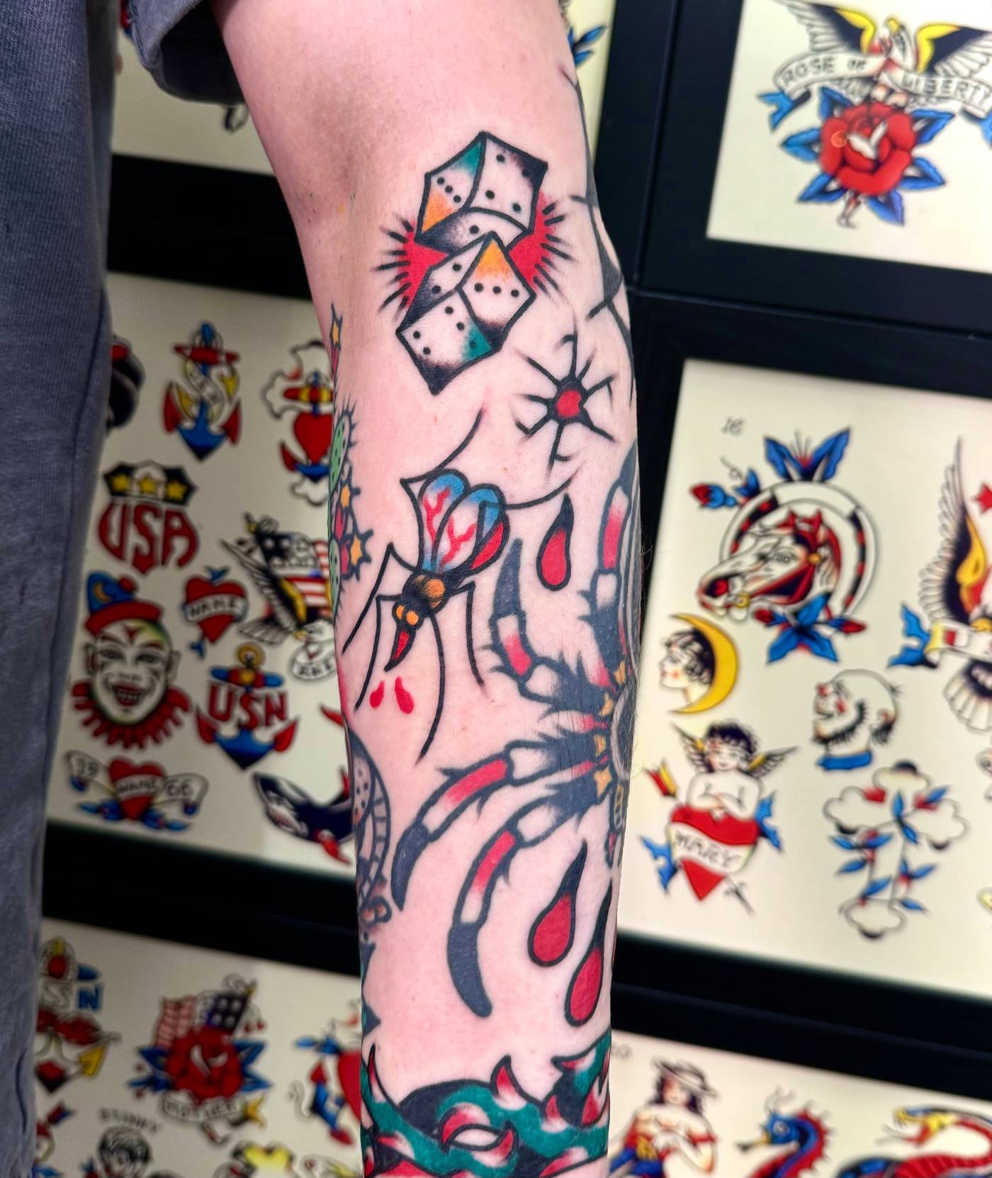 Work by Nick Mella on forearm