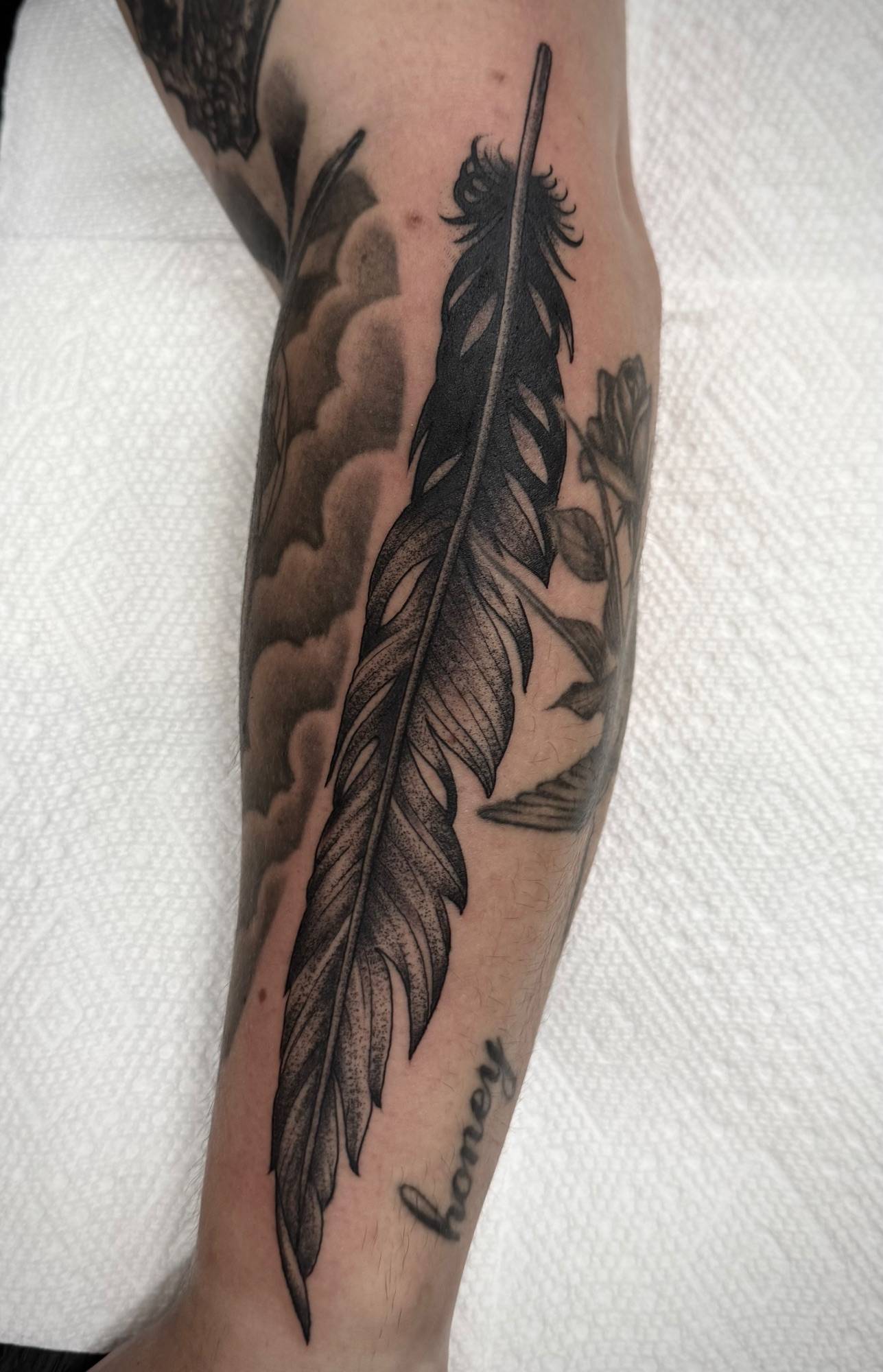 Work by Nick Mella on calf