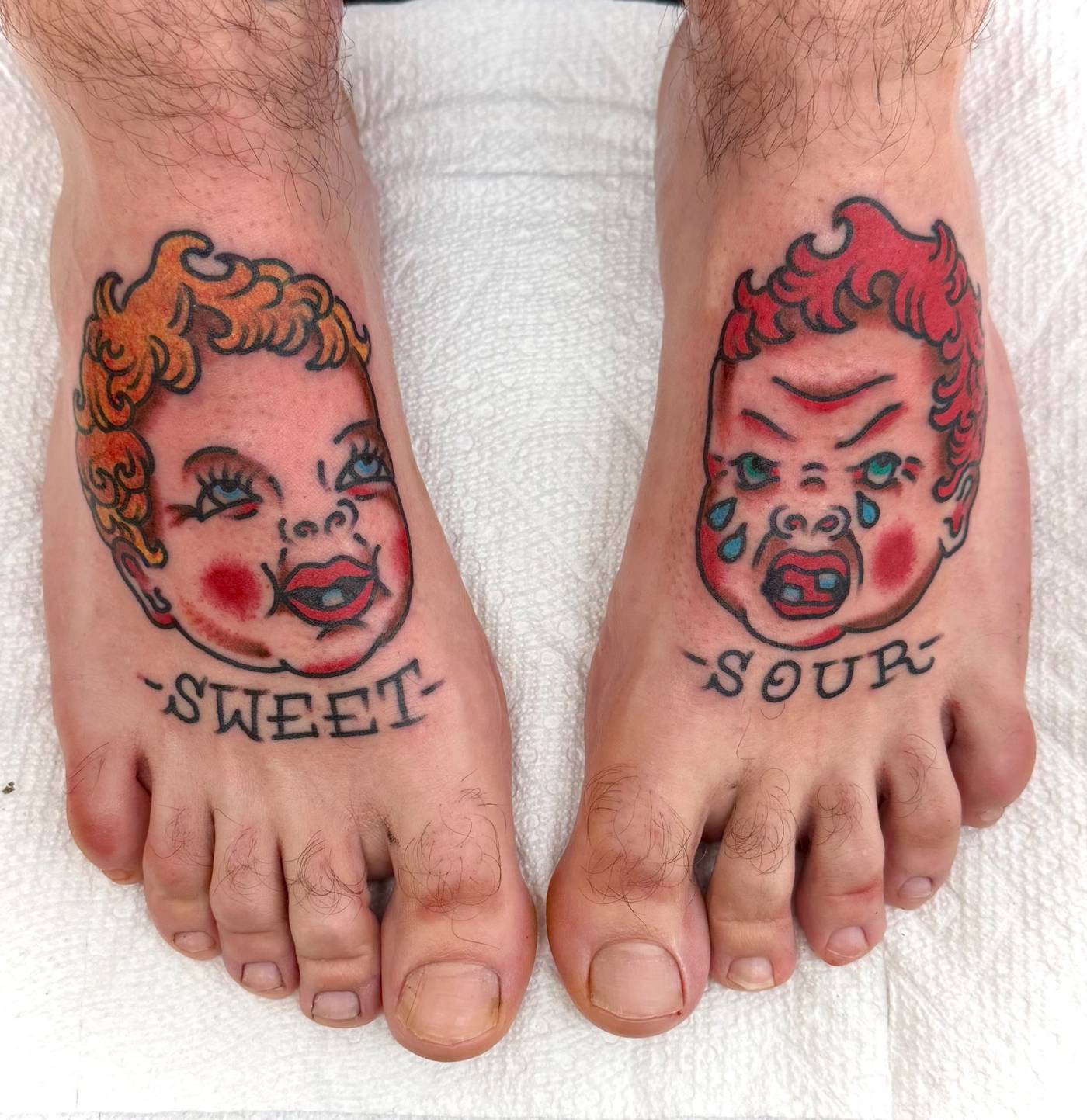 Work by Nick Mella on foot