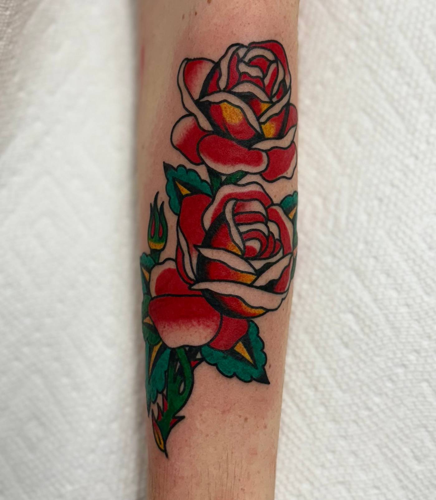 Work by Nick Mella on forearm