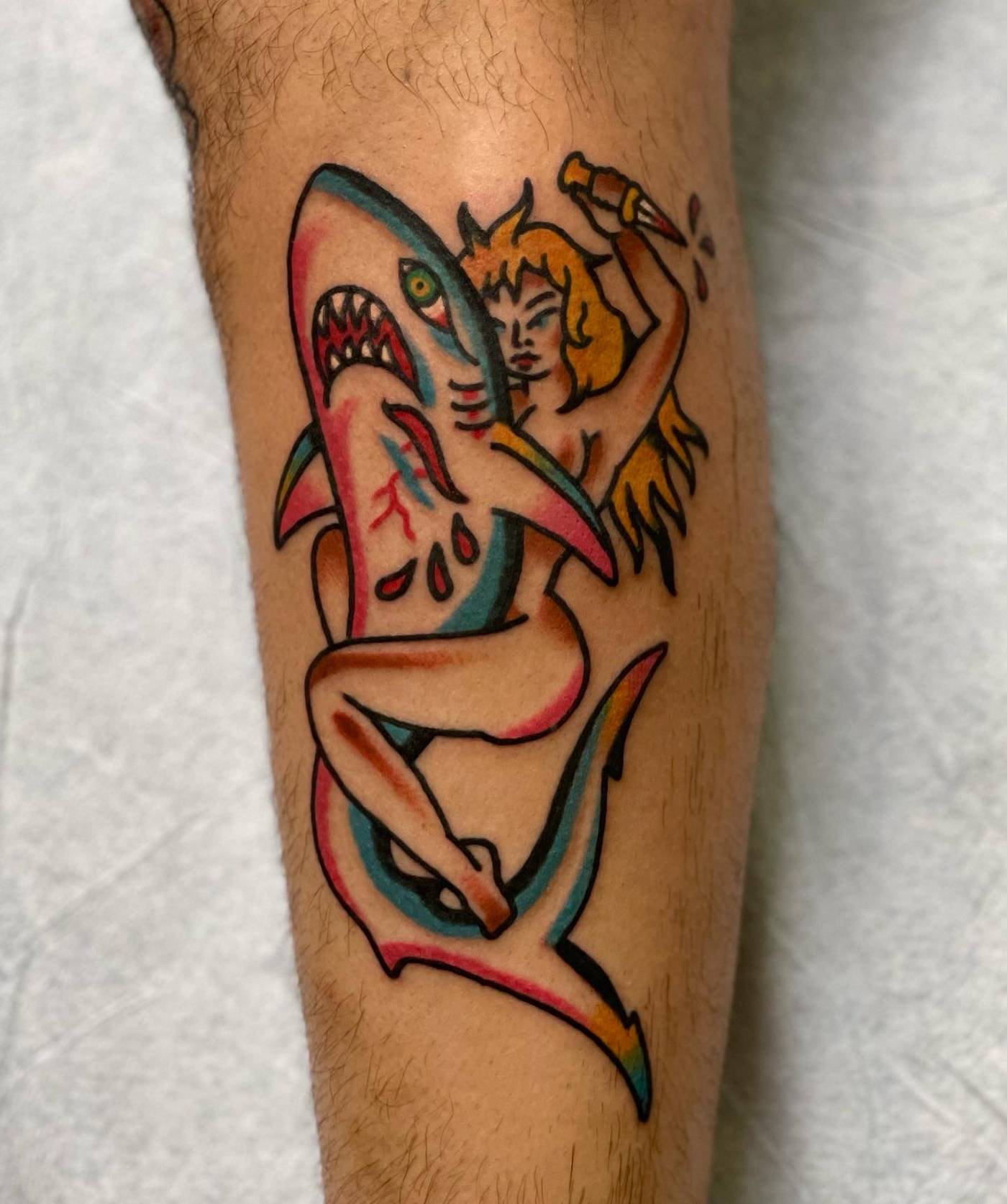 Work by Nick Mella on calf