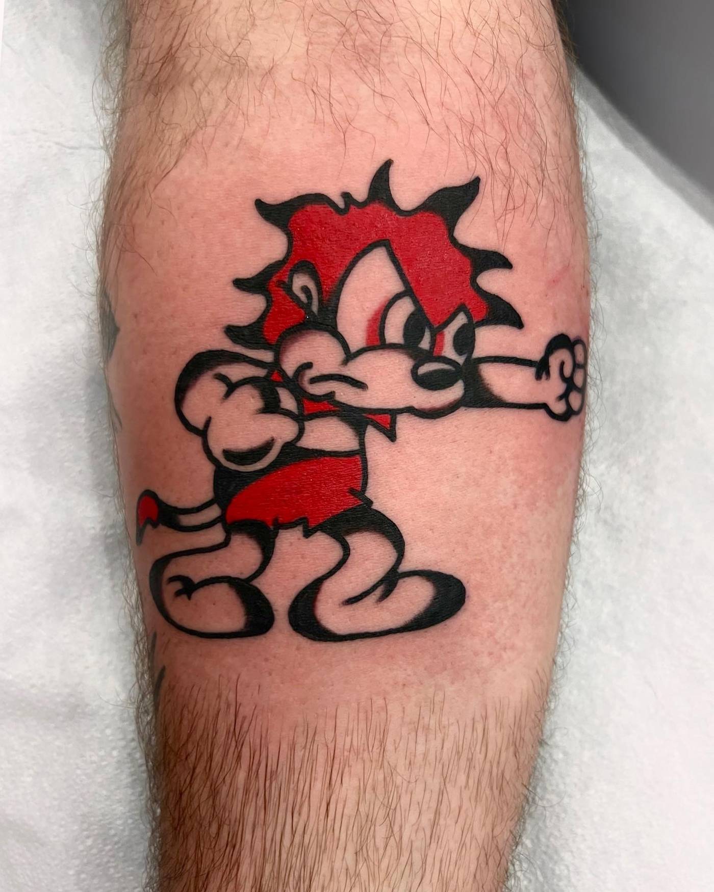 Work by Nick Mella on calf