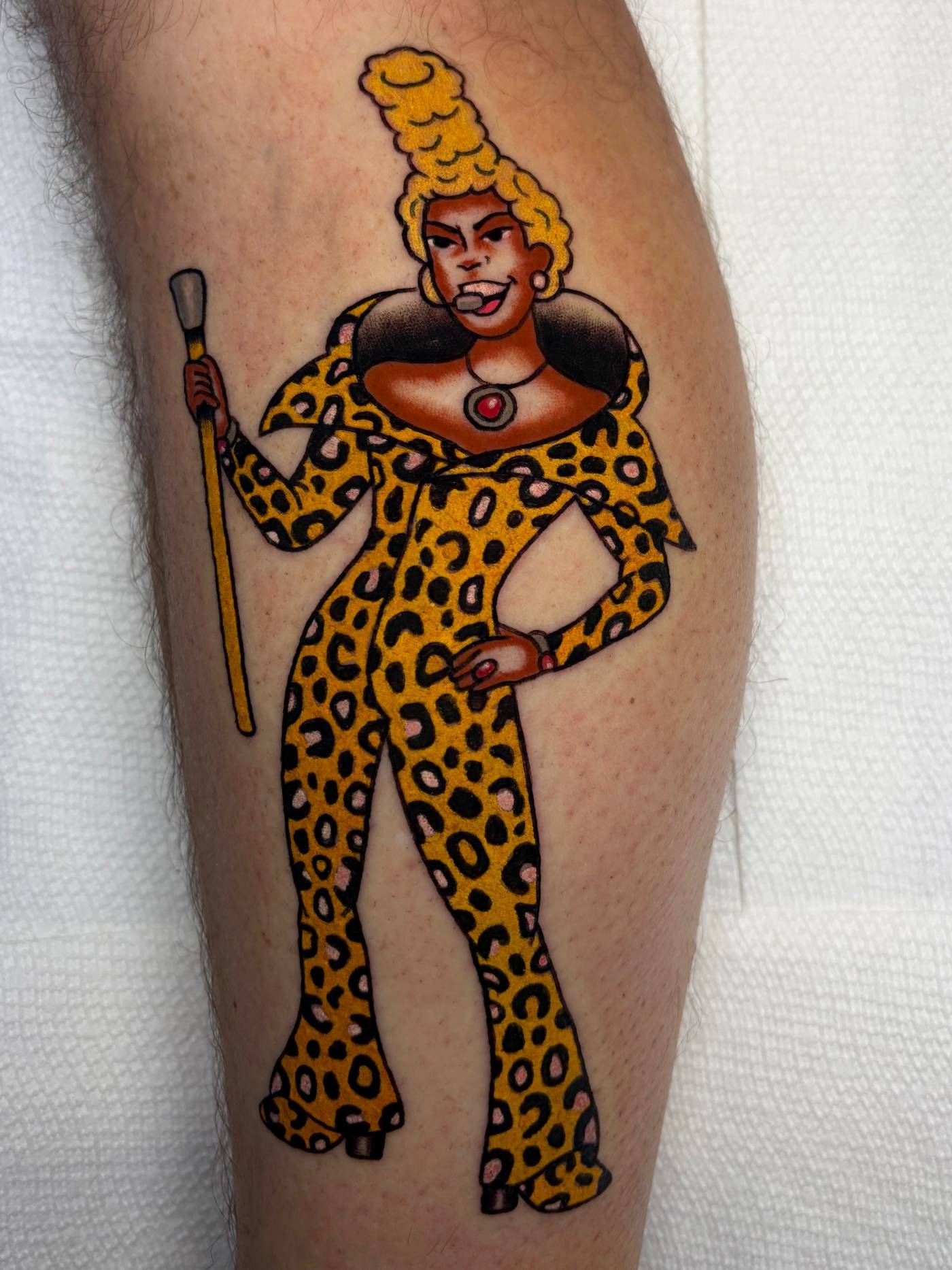 Work by Alena McDonald on calf
