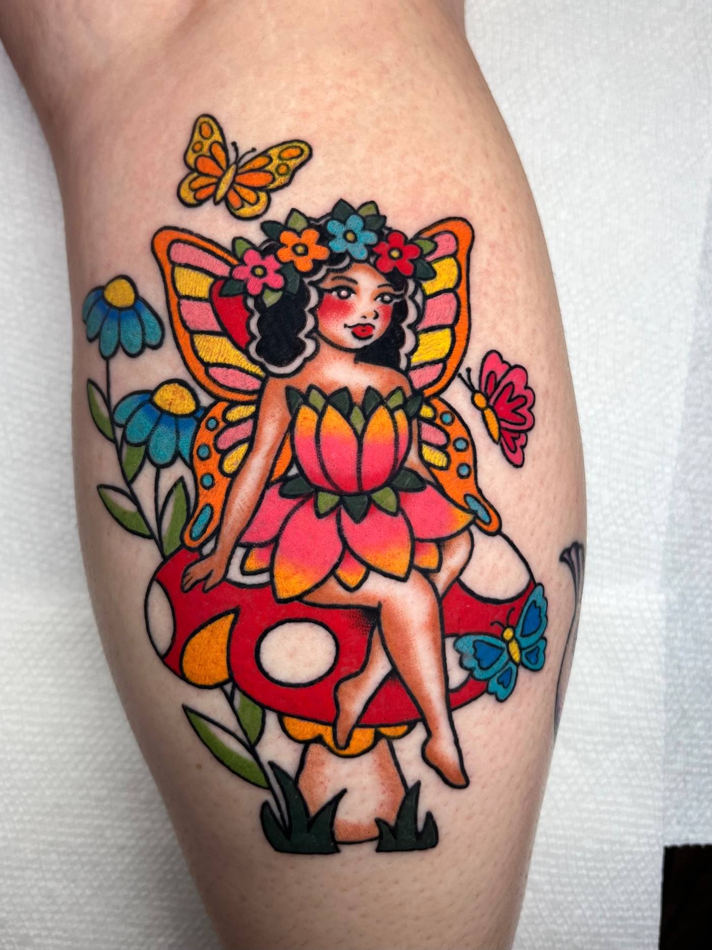 Work by Alena McDonald on calf