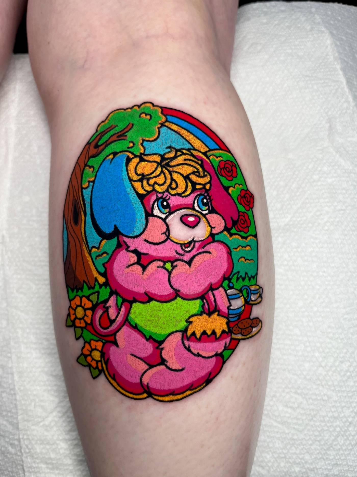 Work by Alena McDonald on calf