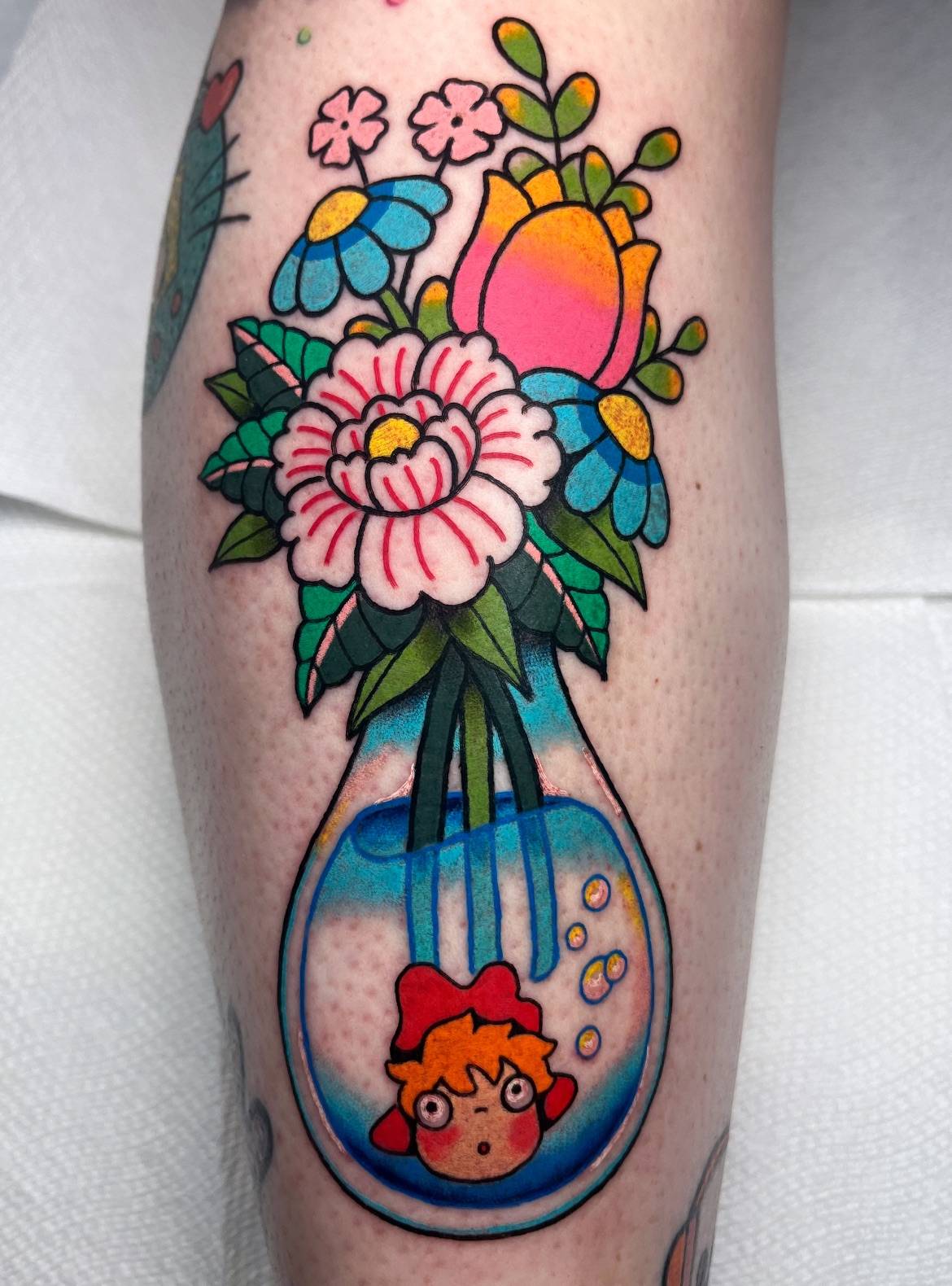Work by Alena McDonald on calf