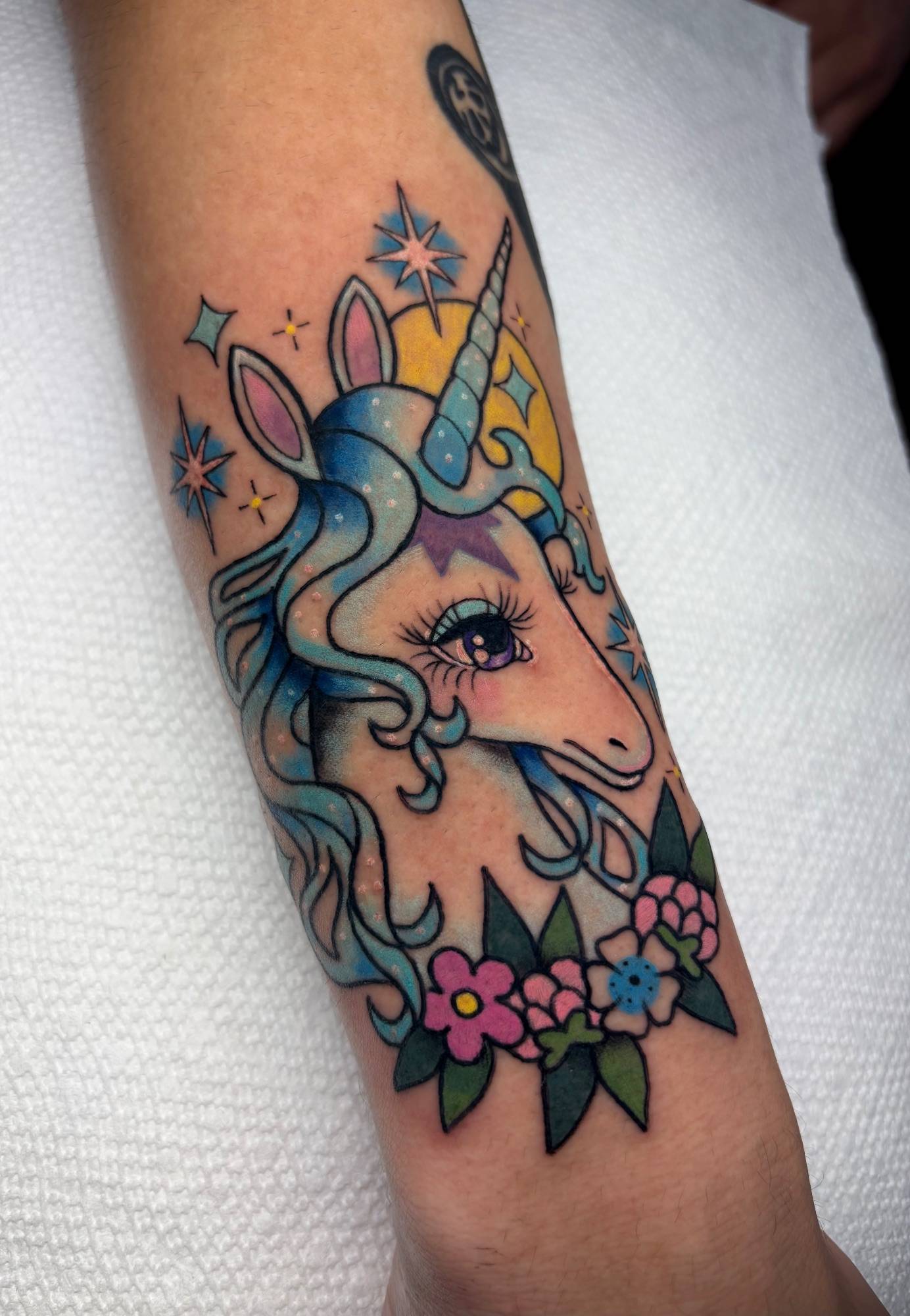 Work by Alena McDonald on forearm
