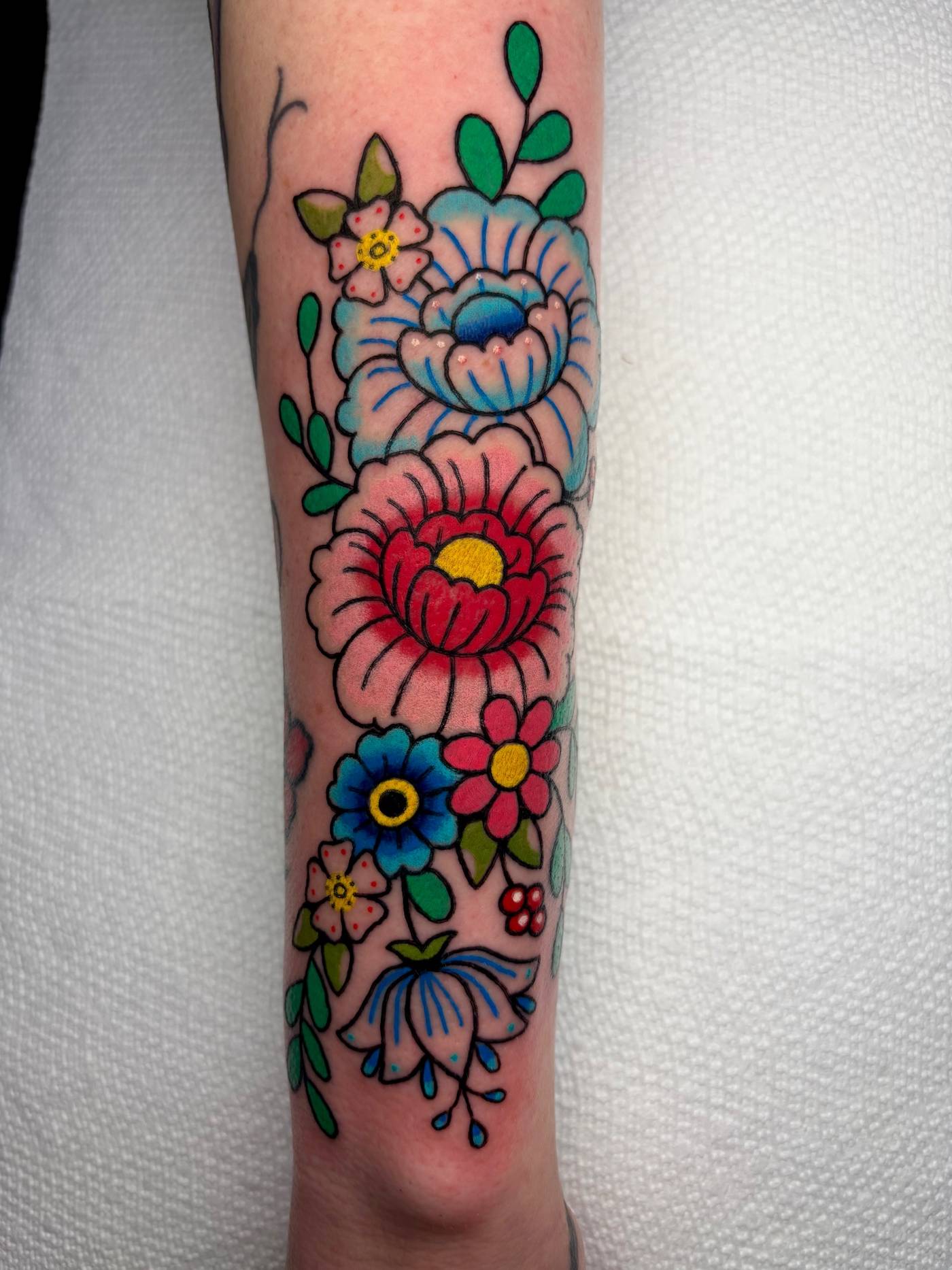 Work by Alena McDonald on forearm