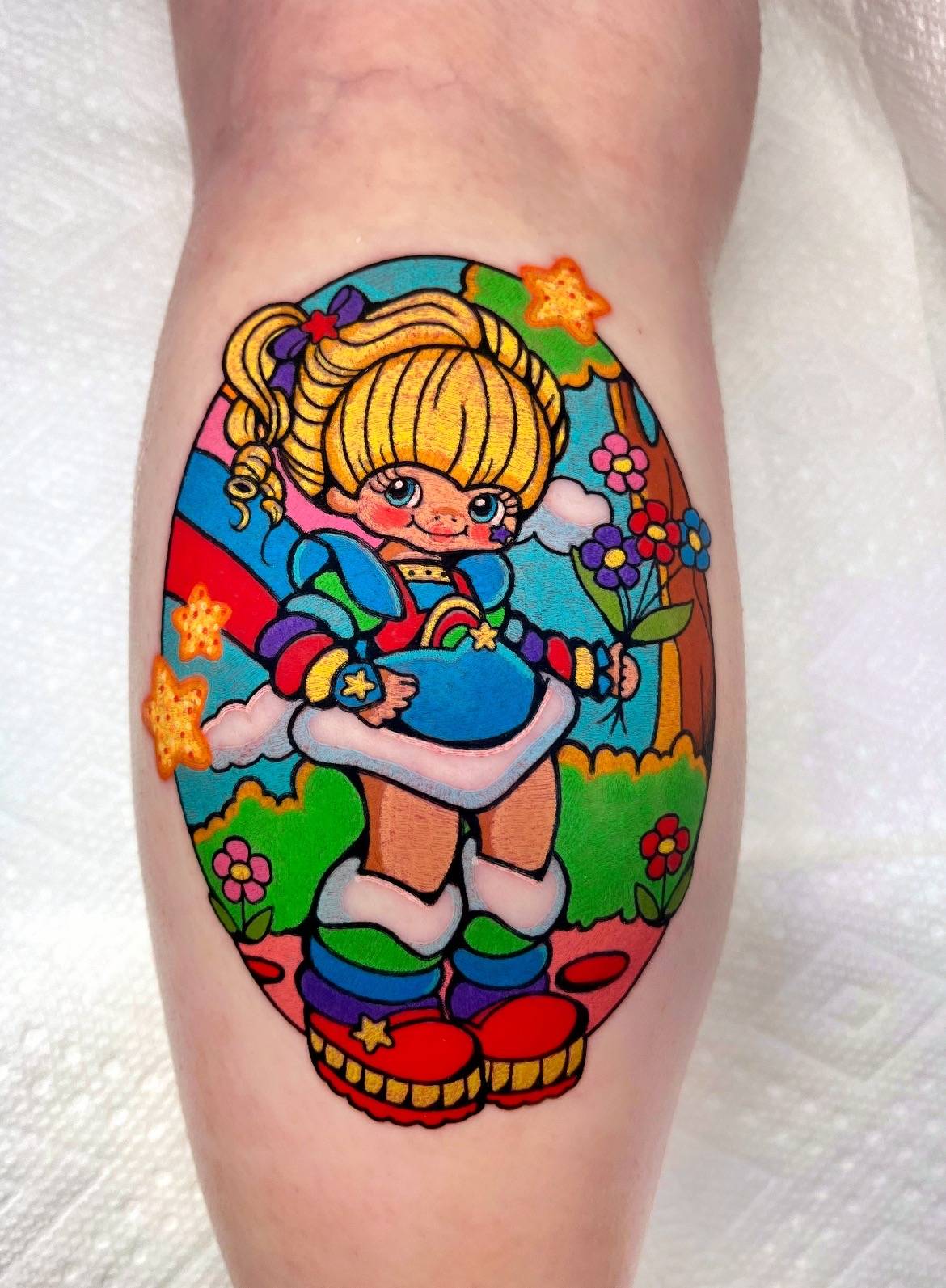 Work by Alena McDonald on calf