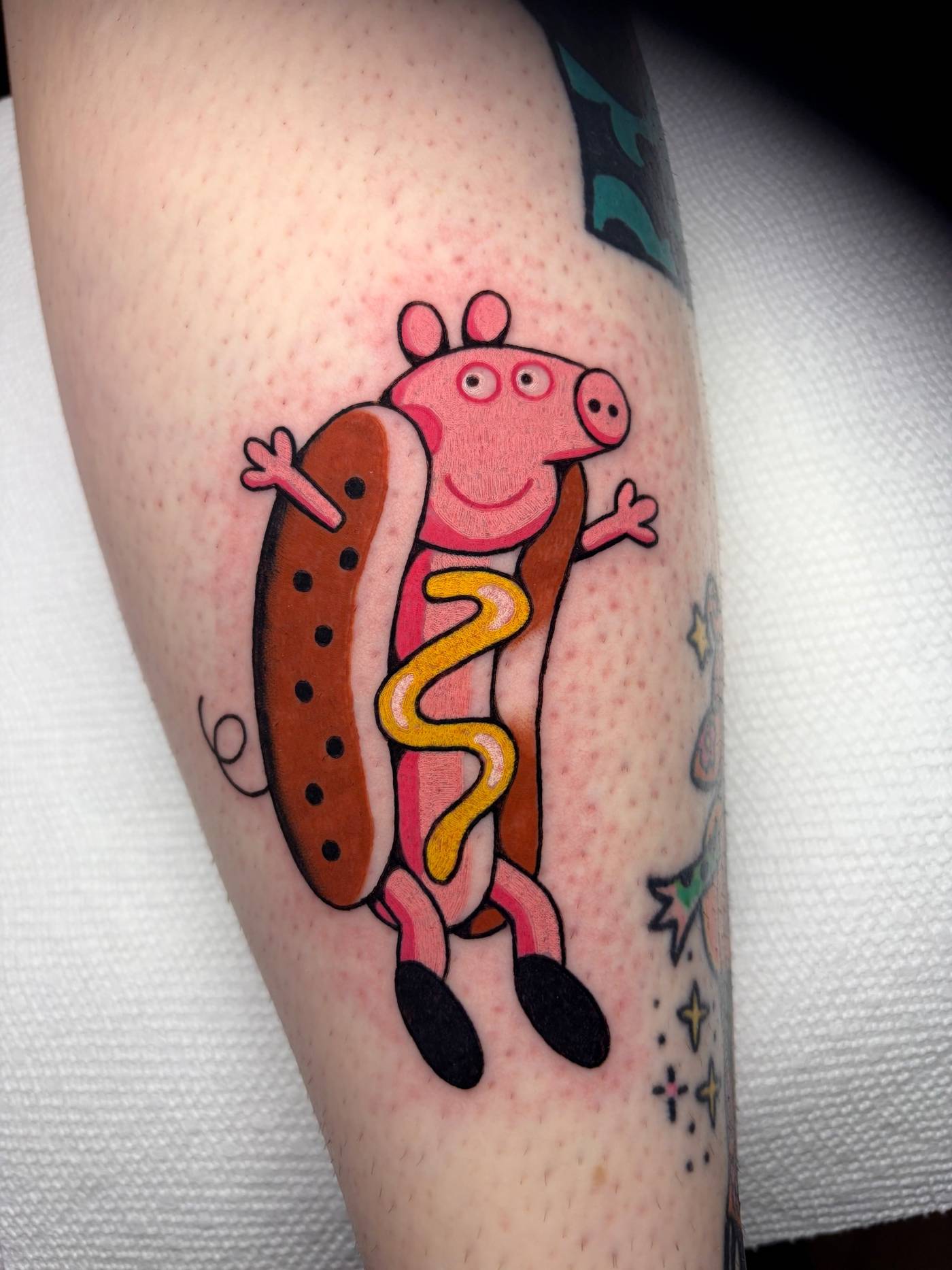 Work by Alena McDonald on calf